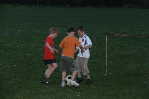 Malí fotbalisti hráli dokud viděli na&nbsp;míč